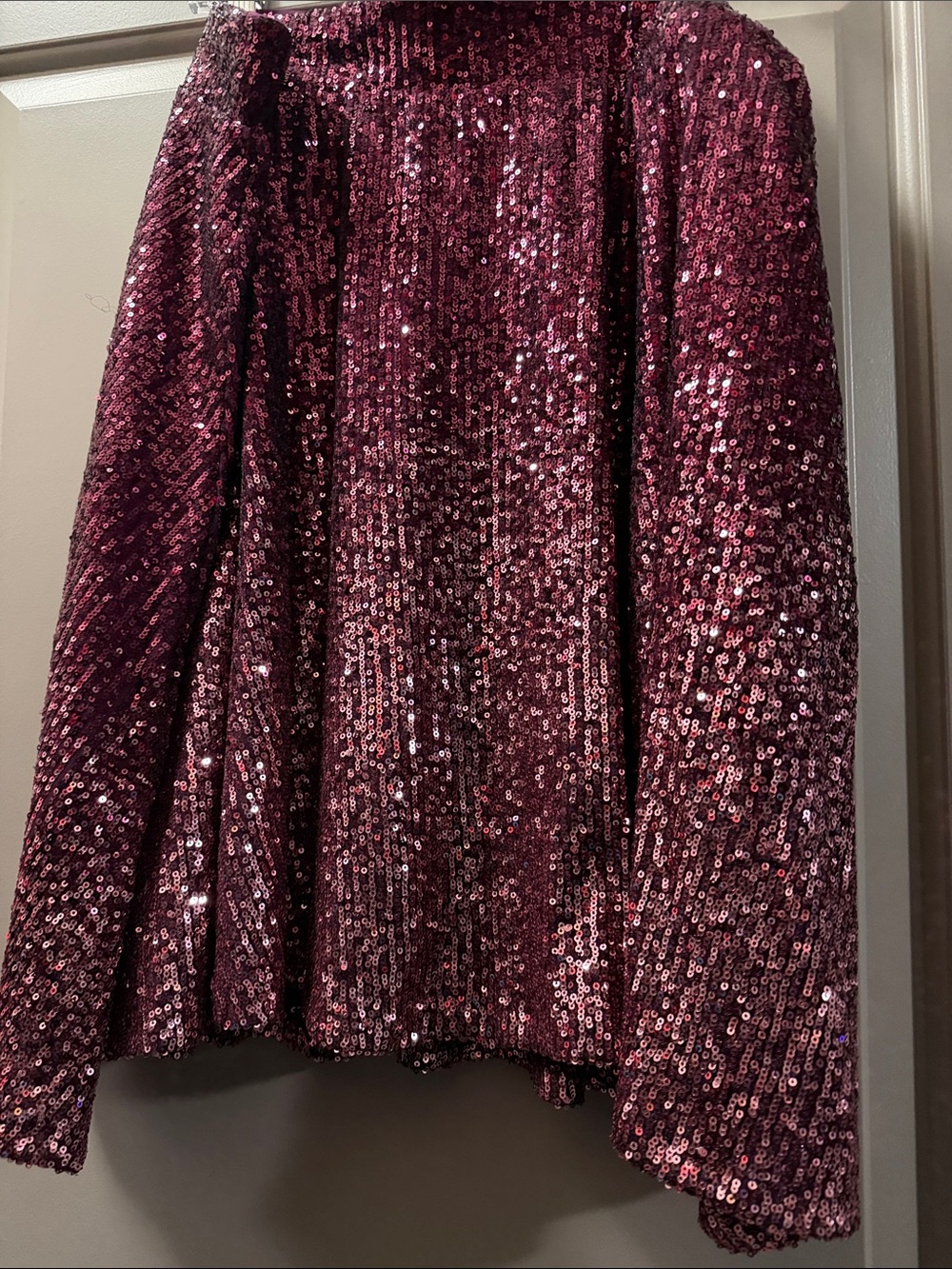 Torrid Sparkling Burgundy Sequin Midi Skirt- Size 3
